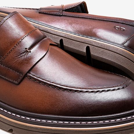Sapato Couro Metropolitan Jeff Marrom