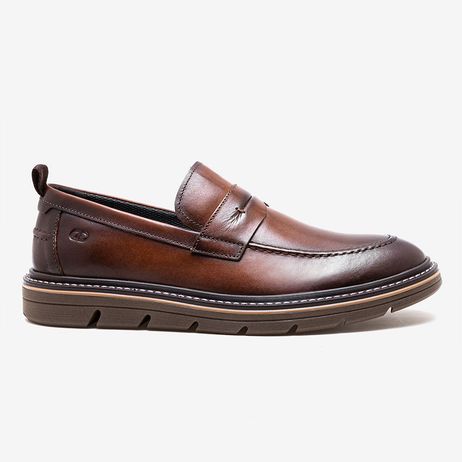 Sapato Couro Metropolitan Jeff Marrom