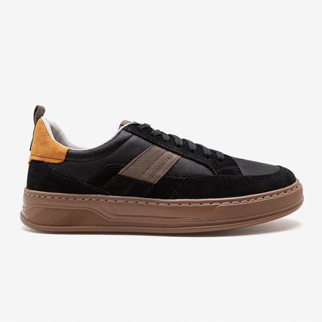 Tênis Masculino Couro Bold Preto