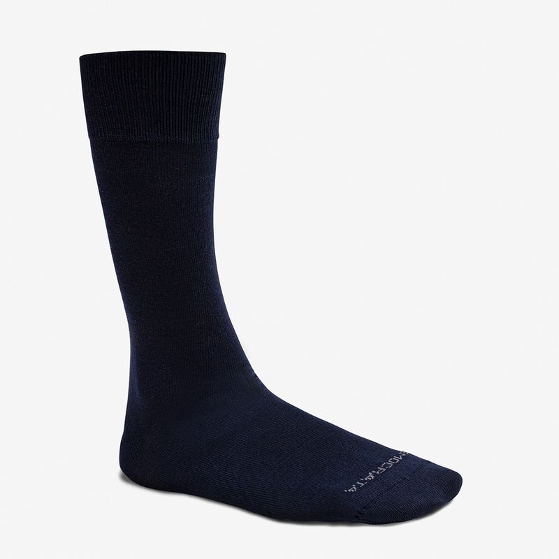 Meia-Unissex-Cano-Alto-Azul-Marinho-Modal-Tamanho-Unico