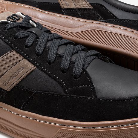 Tênis Masculino Couro Bold Preto