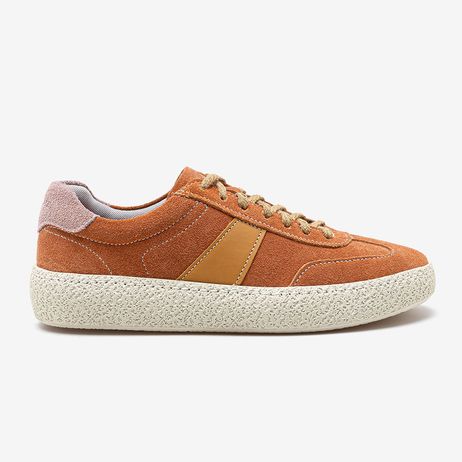 Tênis Feminino Bora Marrom/Amarelo