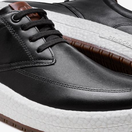 Tênis Masculino Drake Pulse Couro Preto