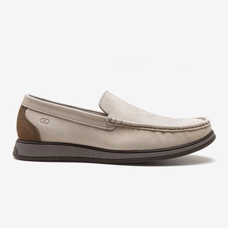 Mocassim Masculino Couro Nash Bege