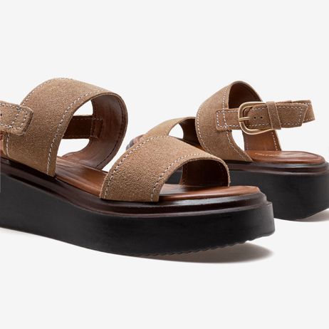 Sandália Feminina Serena Couro Marrom