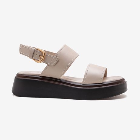 Sandália Feminina Serena Couro Off White