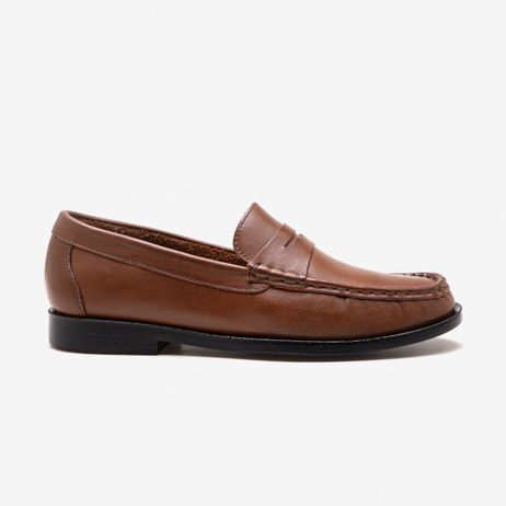 Mocassim Feminino Cora Couro Marrom