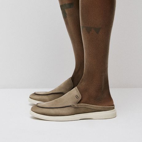 Mule Masculino Tulum Couro Bege