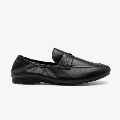 Loafer Feminino Sarah Couro Preto