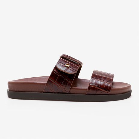 Papete Feminina Iris Couro Marrom