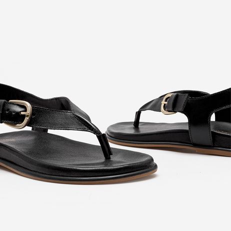 Sandália Feminina Zoe Couro Preto