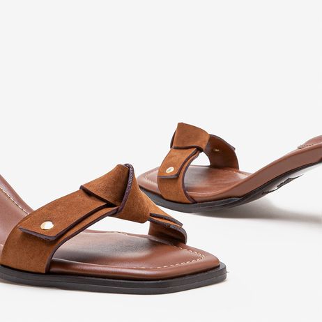 Sandália Feminina Sophia Couro Marrom