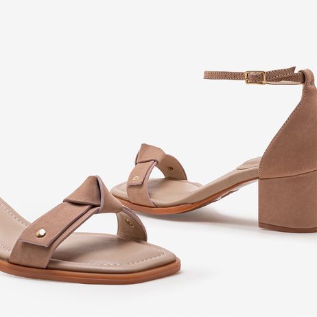 Sandália Feminina Sophia Couro Bege