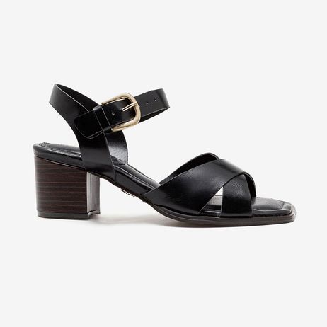 Sandália Feminina Esther Couro Preto