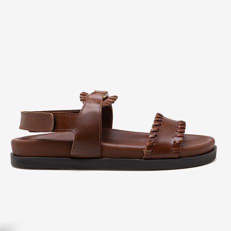 Papete Feminina Iris Couro Marrom