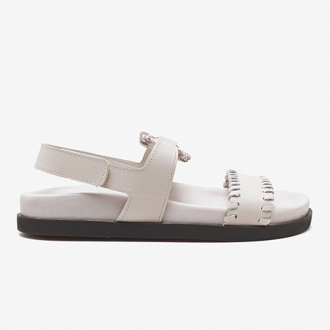 Papete Feminina Iris Couro Off White