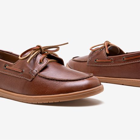 Mocassim Feminino Olivia Couro Marrom