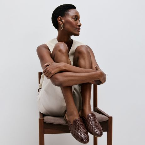 Mule Feminino Lorena Couro Marrom