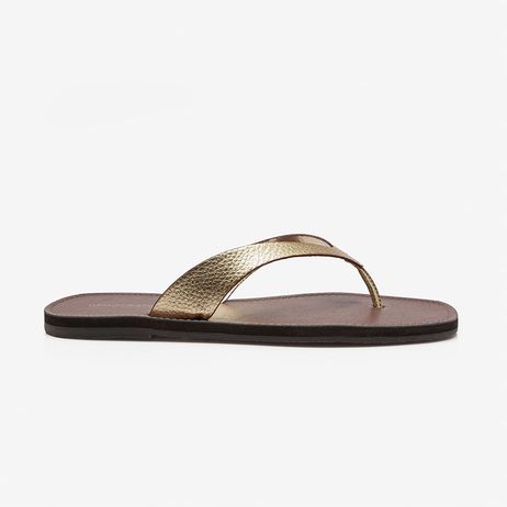 Sandália Feminina Maite Couro Dourado