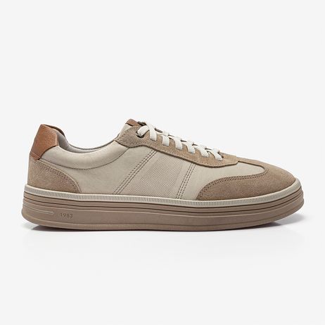 Sapatênis Couro Loen Creme/Bege