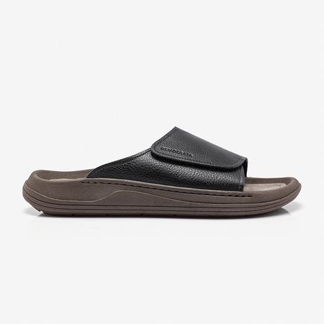 Chinelo De Couro Livo Preto
