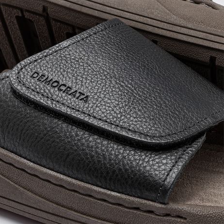 Chinelo De Couro Livo Preto